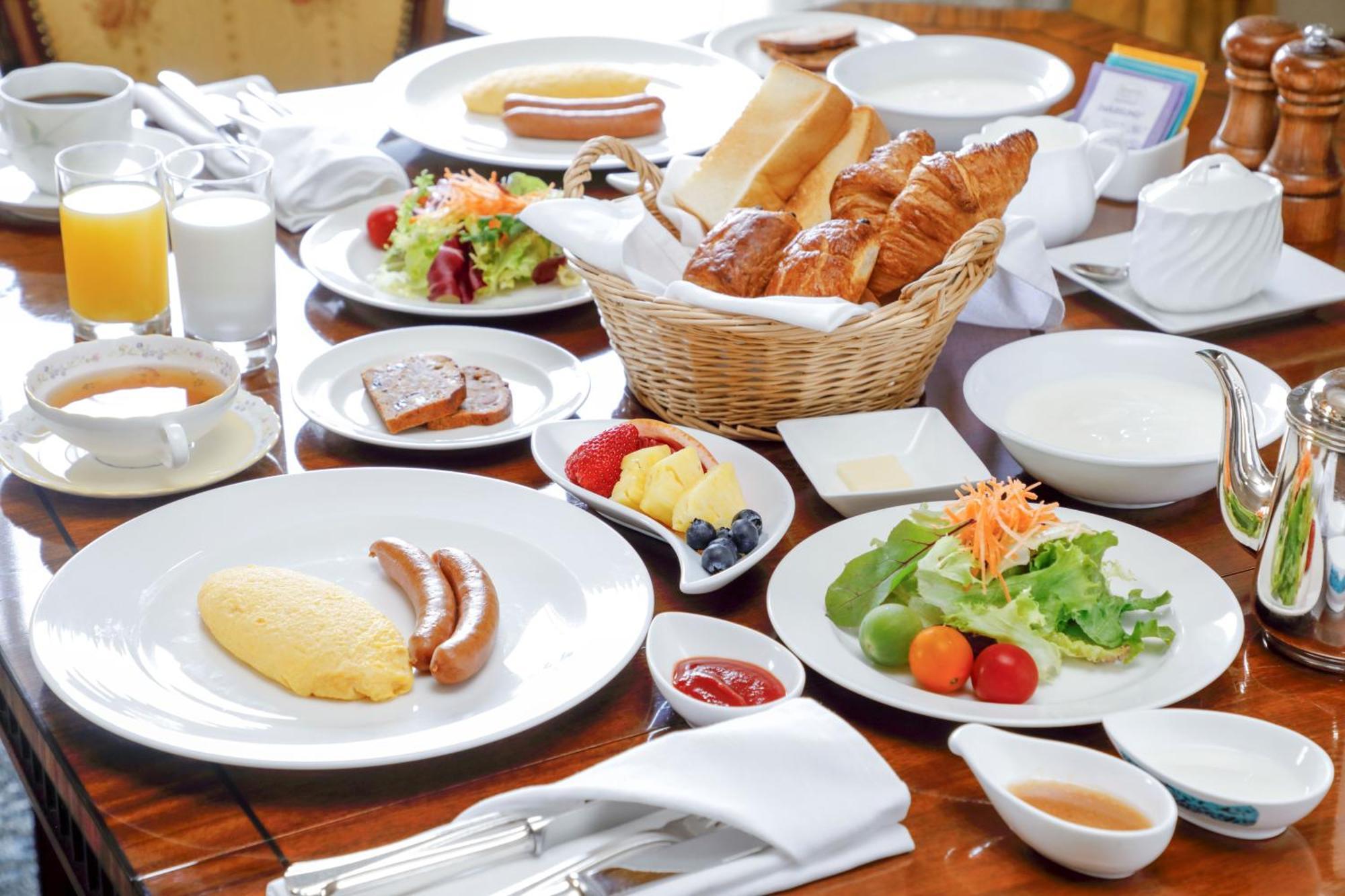 普乐美雅饭店- Tsubaki-札幌酒店 客房 照片 A typical Western breakfast